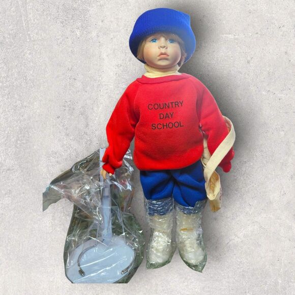 Marie Osmond “Chris” Paperboy Doll 1991 COA #293/2500 Box Stand Bracelet - Picture 5 of 12